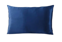 Load image into Gallery viewer, Navy Blue 100% Pure Mulberry Silk Pillowcase