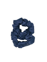 Load image into Gallery viewer, Navy Blue Silk Scrunchie